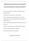 COHN-S Exam Questions and Answers &vert;  Accurate Solutions &vert; Already Graded A&plus;