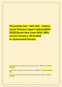       PSI practice test - Nail Tech - Indiana Latest Premium Expert Update&lpar;2025-2026&rpar;&vert;Brand New Exam With 100&percnt; Correct Answers&comma; All Graded A&plus;&comma;Guaranteed Success&period;