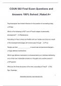 COUN 502 Final Exam Questions and  Answers 100&percnt; Solved &vert; Rated A&plus;
