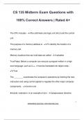 CS 135 Midterm Exam Questions with  100&percnt; Correct Answers &vert; Rated A&plus;