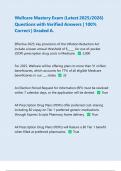 Wellcare Mastery Exam &lpar;Latest 2025&sol;2026&rpar; Questions with Verified Answers &vert; 100&percnt; Correct &vert; Graded A&period; 