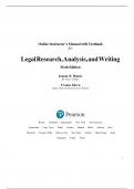 Online Instructor&rsquo;s Manual with testbank for Legal Research&comma; Analysis&comma; and Writing Sixth Edition Joannee B&period;e Hames