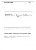 BTEC IT-Unit 2 Questions And Answers 2025