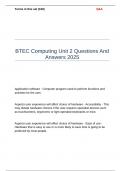 BTEC Applied Science  Questions And Answers 2025