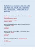 NURS242 FINAL EXAM 2024 -2025 TEST BANK  COMPLETE 300&plus; ACTUAL EXAM QUESTIONS  WITH 100&percnt; CORRECT VERIFIED ANSWERS&sol;  RATED A&plus; 