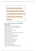 TEST BANK OPERATIONS MANAGEMENT STEVENSON 11TH EDITION &vert;CHAPTER 1- 19 &vert; BRAND NEW&vert; COMPLETE GUIDE&excl;&excl;&excl;