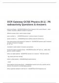 OCR Gateway GCSE Physics &lpar;9-1&rpar; - P6 radioactivity Questions & Answers