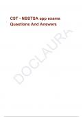 CST - NBSTSA app exams Questions And Answers