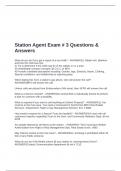 Station Agent Exam &num; 3 Questions & Answers