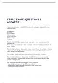 CERAD EXAM 3 QUESTIONS & ANSWERS