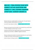 ABA 622 &ndash; FINAL REVIEW EXAM WITH CORRECT ACTUAL QUESTIONS AND CORRECTLY  WELL DEFINED ANSWERS LATEST 2025  ALREADY GRADED A&plus;  