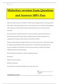 Midwifery revision Exam Questions and Answers 100&percnt; Pass