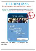 Test Bank for Health Assessment for Nursing Practice 7th Edition by Susan Fickertt Wilson&comma; Jean Foret Giddens&vert; 9780323661195&vert; All Chapters 1-24&vert; LATEST