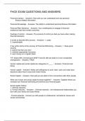 FHCE EXAM QUESTIONS AND ANSWERS