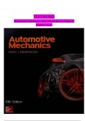 Test Bank - Automotive Mechanics 10th Edition By May & Simpson, All Chapters 1 to 49 Covered, Verified Latest Edition
