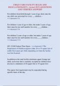 CHILD CARE FACILITY RULES AND  REGULATIONS&lpar;DCF&rpar; &lpar;Actual 2025&rpar; QUESTIONS  AND VERIFIED ANSWERS