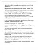 FLORIDA ELECTRICAL BUSINESS QUESTIONS AND ANSWERS