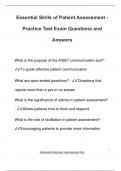 Essential Skills of Patient Assessment - Practice Test Exam Questions and  Answers