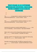 TEST EXAM&colon; S-12 CITYWIDE SPRINKLER SYSTEMS&comma; 2025&sol;2026 WITH CORRECT&sol;ACCURATE ANSWERS