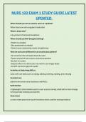 NURS 122 EXAM 1 STUDY GUIDE LATEST  UPDATED