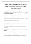 SPIPC &lpar;SPeD&rpar; Exam Test &vert; Verified Answers for Guaranteed Success &vert; 100&percnt; Accuracy