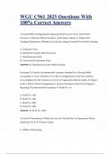 WGU C961 2025 Questions With 100&percnt; Correct Answers 