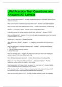 LPM Practice Test Questions and Answers All Correct 