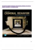 TEST BANK FOR CRIMINAL BEHAVIOR&colon; A PSYCHOLOGICAL APPROACH 12TH EDITION &lpar;BARTOL&rpar; &vert; CHAPTERS 1 &ndash; 16 &vert;COMPLETE GUIDE