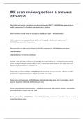 IPE exam review questions & answers 2024&sol;2025