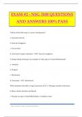 EXAM &num;2 - NSG 3100 QUESTIONS AND ANSWERS 100&percnt; PASS