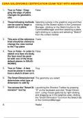 CSWA SOLIDWORKS CERTIFICATION EXAM TEST WITH ANSWERS
