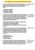 NU 448 Exam 1 Test with Verified Answers
