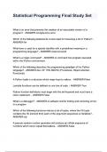 Statistical Programming Final Study Set questions and answers