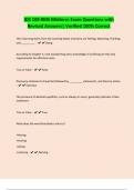 IDS 109 BMS Midterm Exam Questions with Revised Answers&vert; Verified 100&percnt; Correct