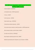 CVA 109 Exam Questions with Revised Answers&vert; Verified 100&percnt; Correct