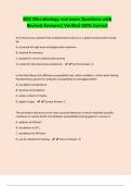 BOC Microbiology real exam Questions with Revised Answers&vert; Verified 100&percnt; Correct