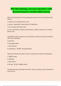 BOC Microbiology EXAMS BUNDLE &vert; All Questions with Revised Answers&vert; Verified 100&percnt; Correct