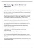 IPE Exam 2 Questions & Answers 2024&sol;2025