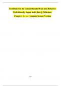 Test Bank for An Introduction to Brain and Behavior&comma; 7th Edition by Bryan Kolb & Ian Q&period; Whishaw &ndash; Complete Chapter Exams