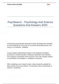 Psychlearn1 - Psychology And Science Questions And Answers 2025