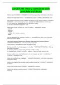 L3 CERAD theory questions with complete solutions