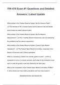 FIN 470 Exam &num;1 Questions and Detailed  Answers &vert; Latest Update