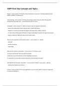 OSPP Final&colon; Key Concepts and Topics