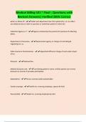 Medical Billing 101 ~ Final - Questions with Revised Answers&vert; Verified 100&percnt; Correct