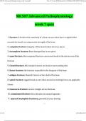 NR507&sol; NR 507 Week 7 Quiz &lpar;Latest 2025 &sol; 2026 Update&rpar; Advanced Pathophysiology &vert; Complete Guide with Questions and Verified Answers&vert; 100&percnt; Correct &vert;Grade A &ndash; Chamberlain