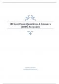 JD Next Exam Questions & Answers &lpar;100&percnt; Accurate&rpar;