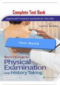 Test Bank - Bates' Guide To Physical Examination and History Taking 13th Edition By Lynn S&period; Bickley&comma; &lpar;All Chapters 1-27&rpar;&period;