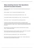 Mass hoisting license Test Questions And All Accurate Answers&period;