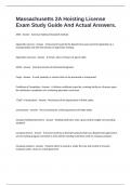Massachusetts 2A Hoisting License Exam Study Guide And Actual Answers&period;