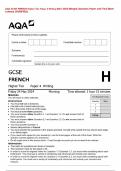 AQA GCSE FRENCH Higher Tier Paper 4 Writing MAY 2024 Merged Question Paper and Final Mark scheme &lbrace;VERIFIED&rcub;